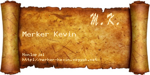 Merker Kevin névjegykártya